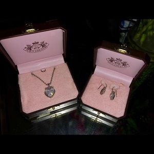 JUICY COUTURE HEART NECKLACE & EARRINGS